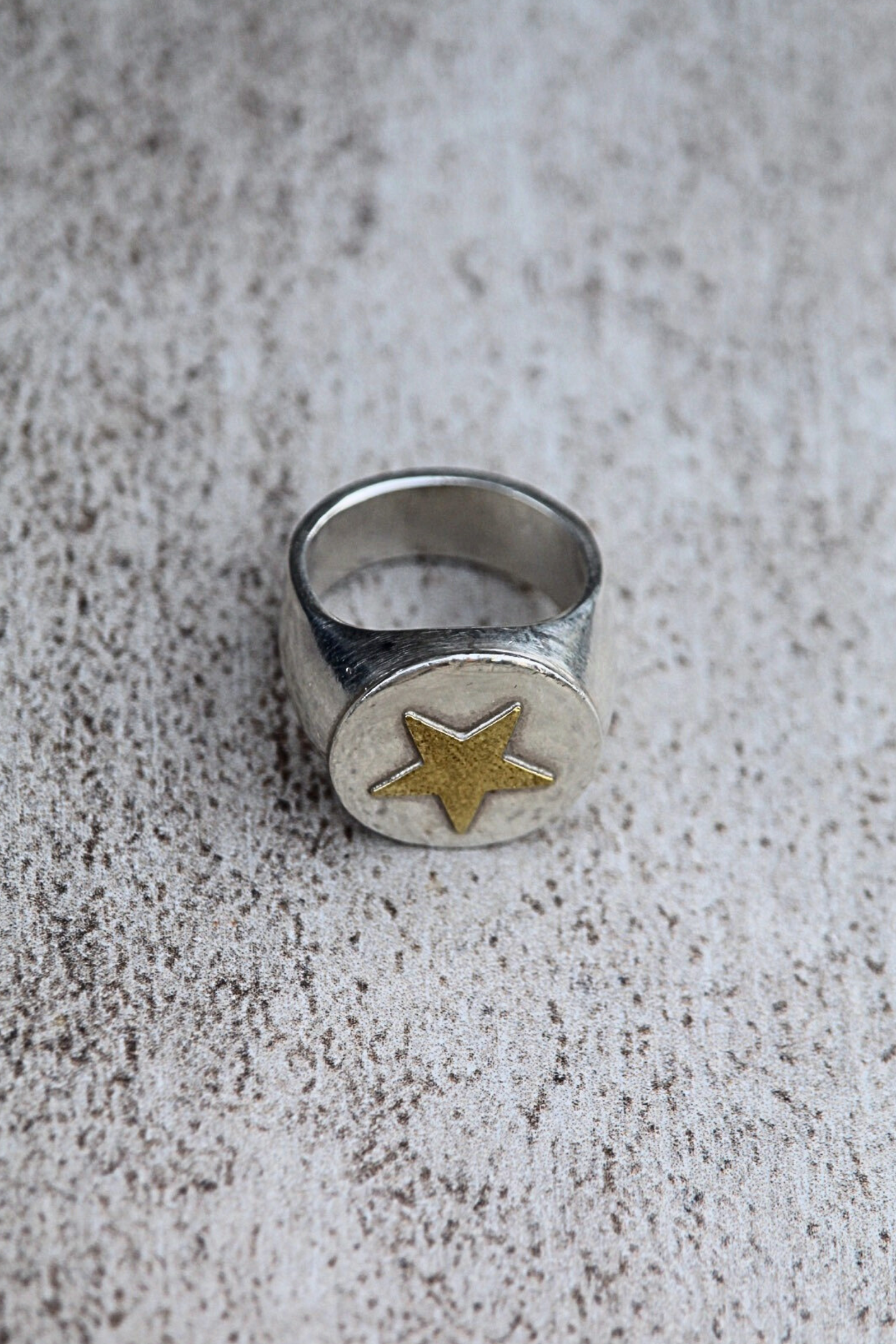 Anillo plata estrella bronce chevalier
