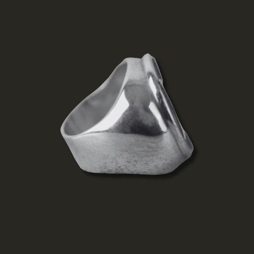 Anillo sello estrella plata