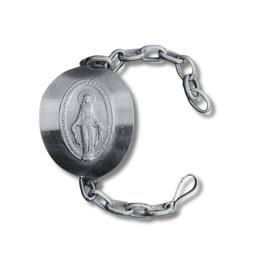 Pulsera Virgen plata XL