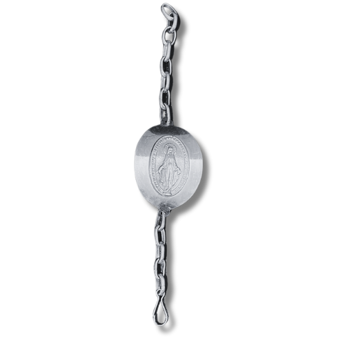 Pulsera Virgen plata XL