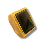 Anillo de onix rectangular bronce
