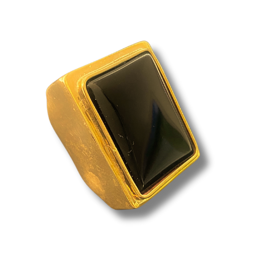Anillo de onix rectangular bronce