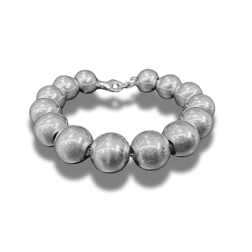 Pulsera bolas de plata