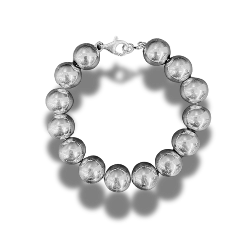 Pulsera bolas de plata