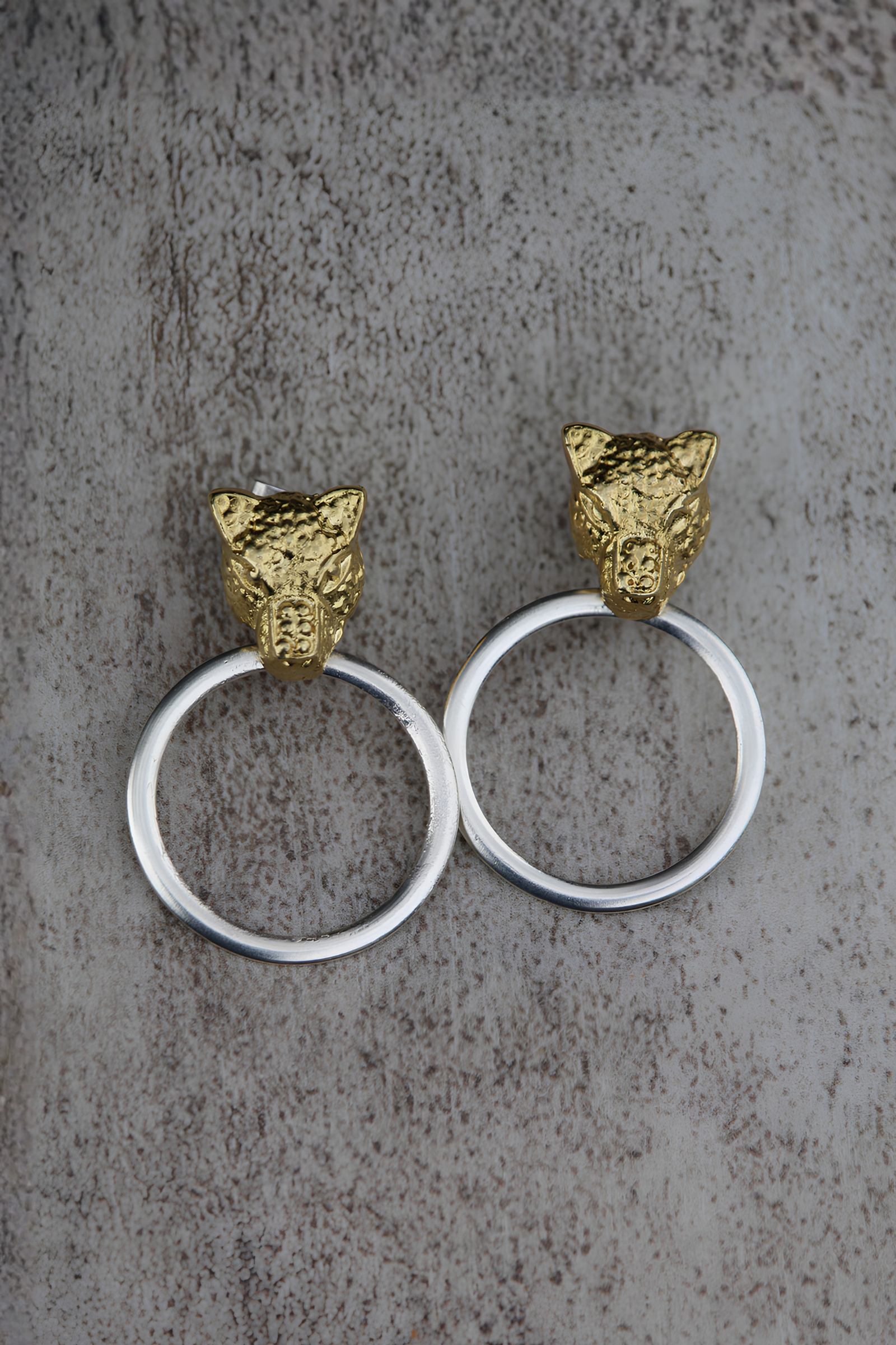 Aros puma bronce argolla plata