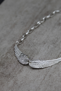 Collar de alas plata