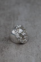 Anillo leon plata