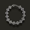 Collar de rosas en plata