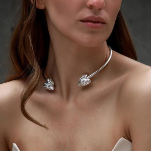 Chocker carnero plata