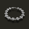 Collar de rosas en plata