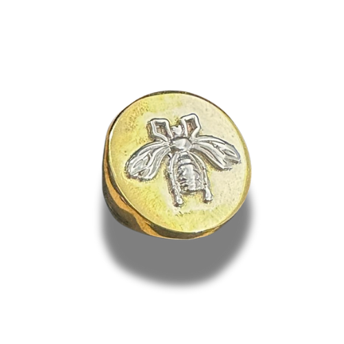 Anillo bronce abeja plata