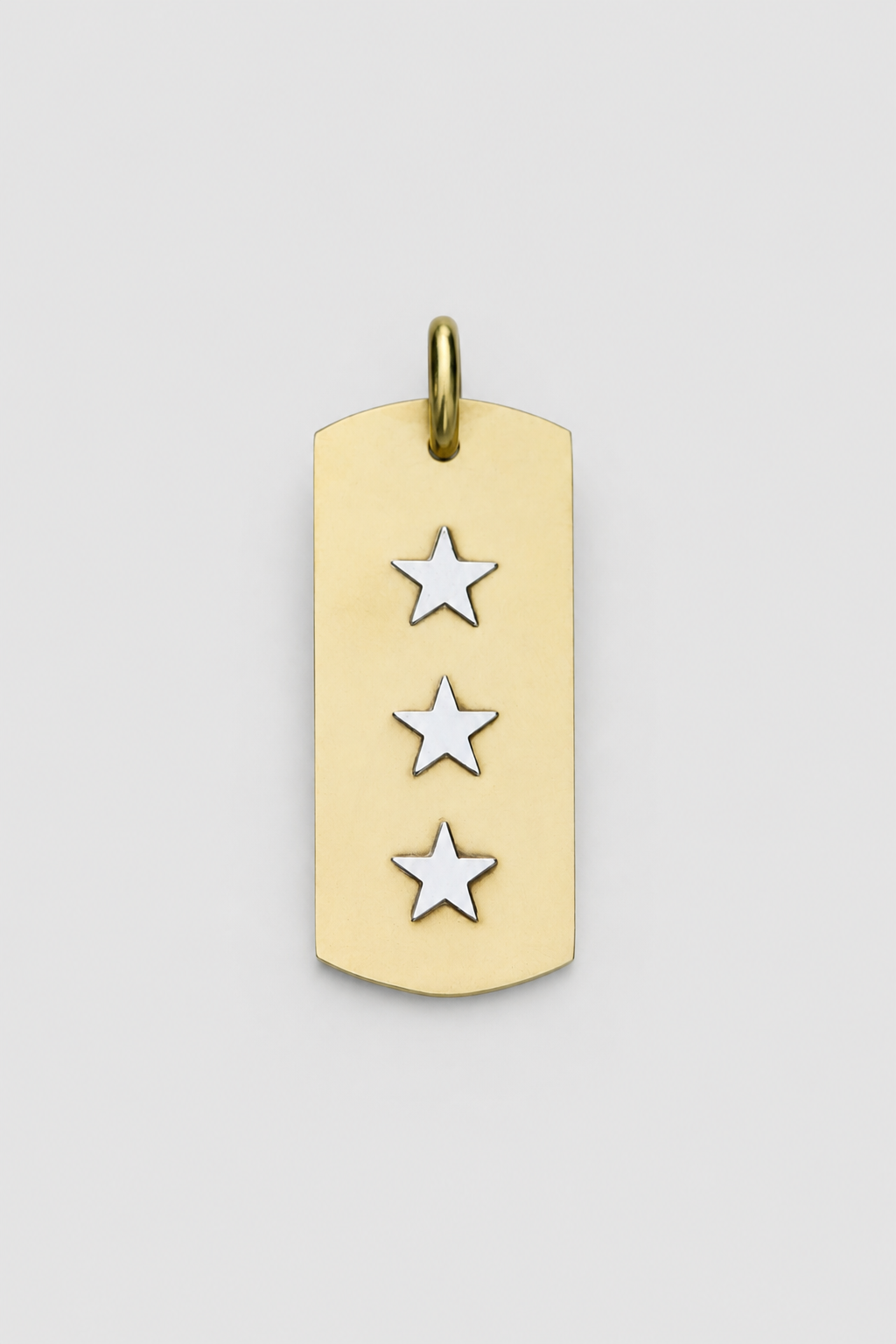 Placa triple estrella plata bronce