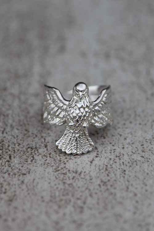 Anillo águila plata ajustable