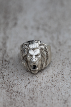 Anillo meñique Leon plata