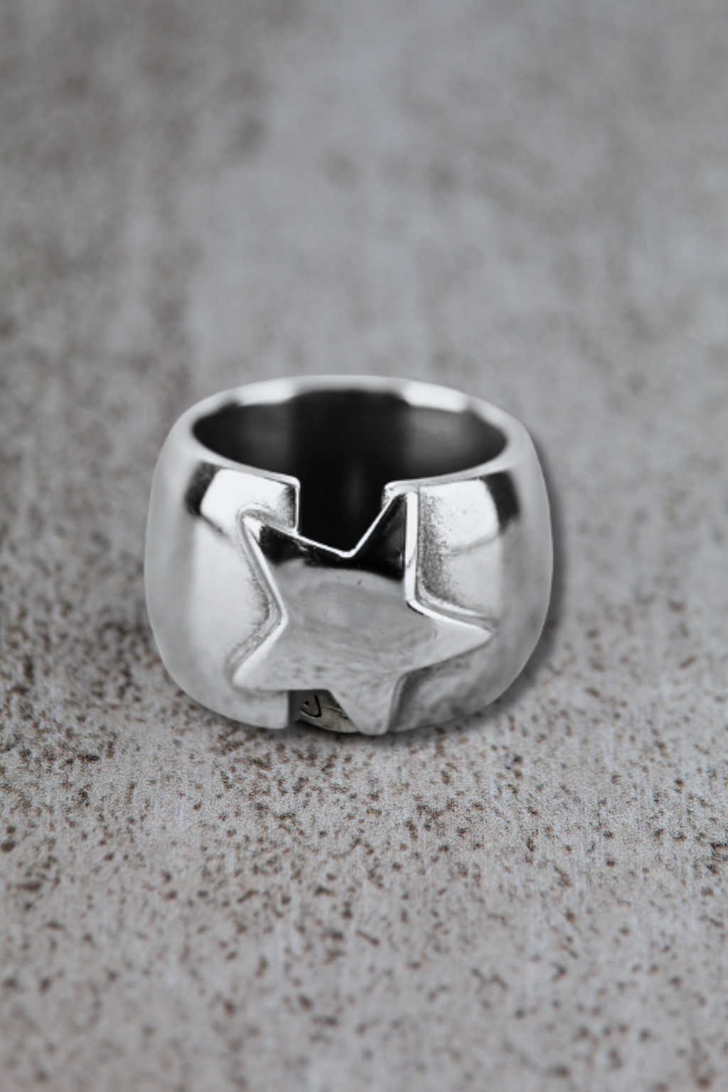 Anillo Co Plata Estrella Plata — fotografía original