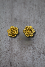 Aros flor bronce