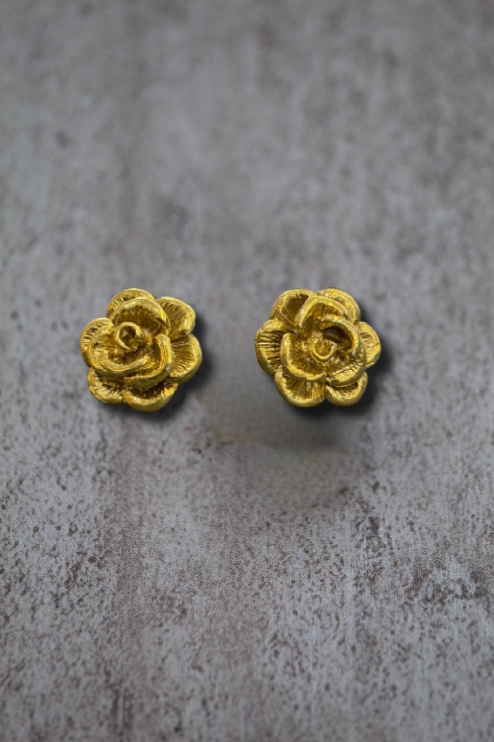 Aros flor bronce