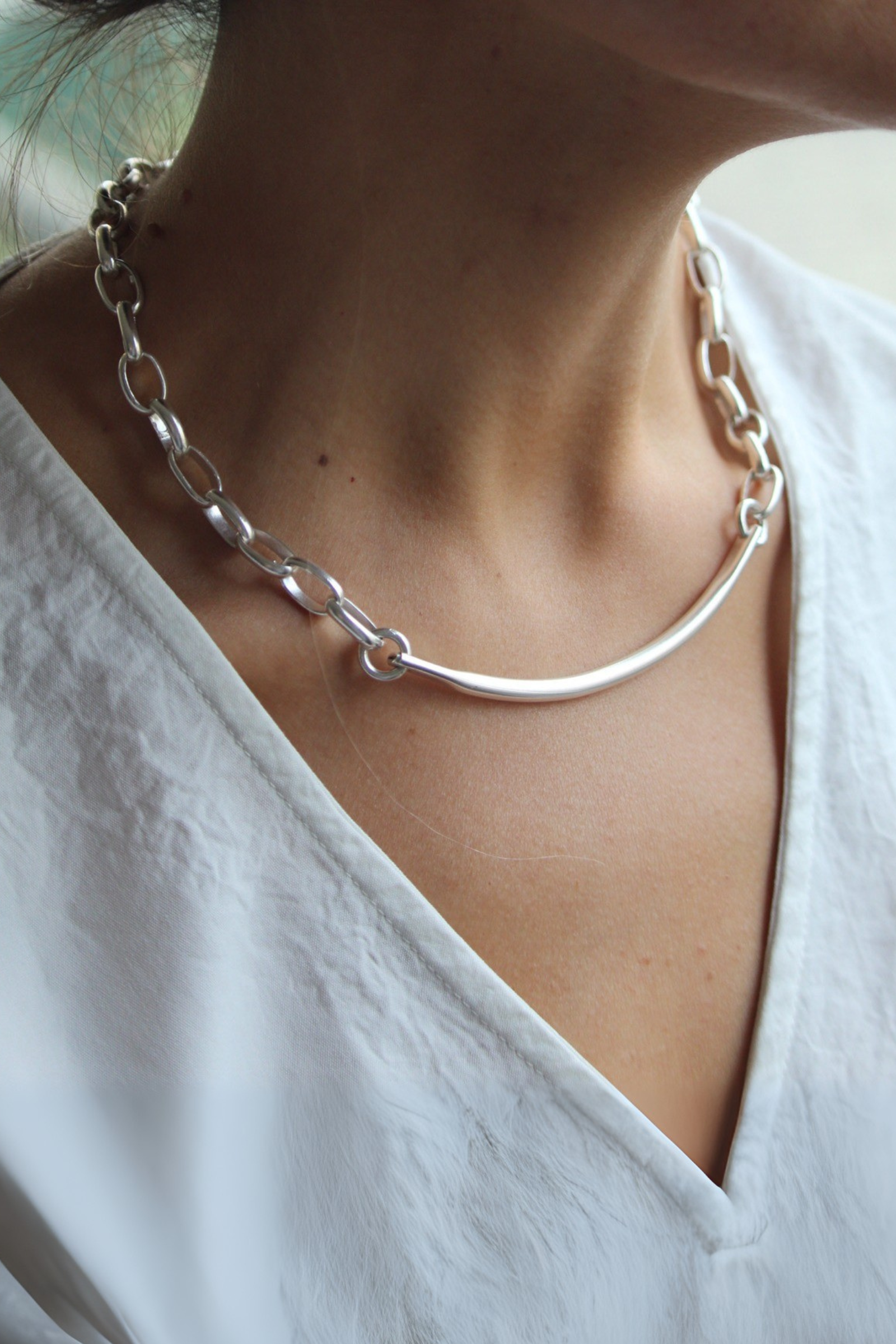 Collar plata 45 cm