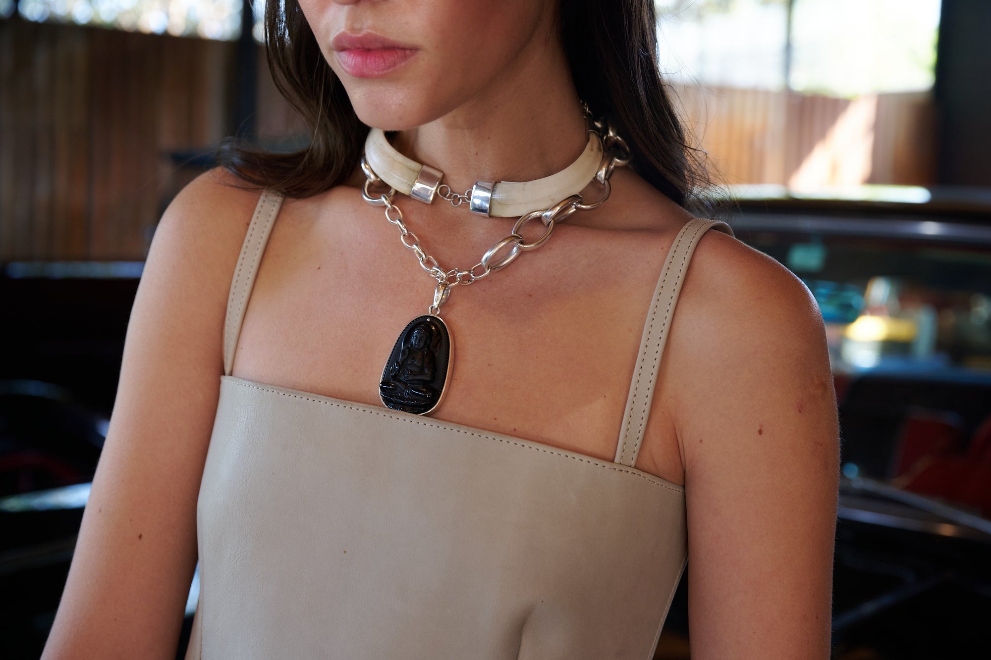 Collar doble colmillo Jabalí