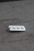 Placa plata tres estrellas bronce