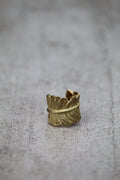 Anillo Hoja Bronce Ajustable — Co Rivera Chile