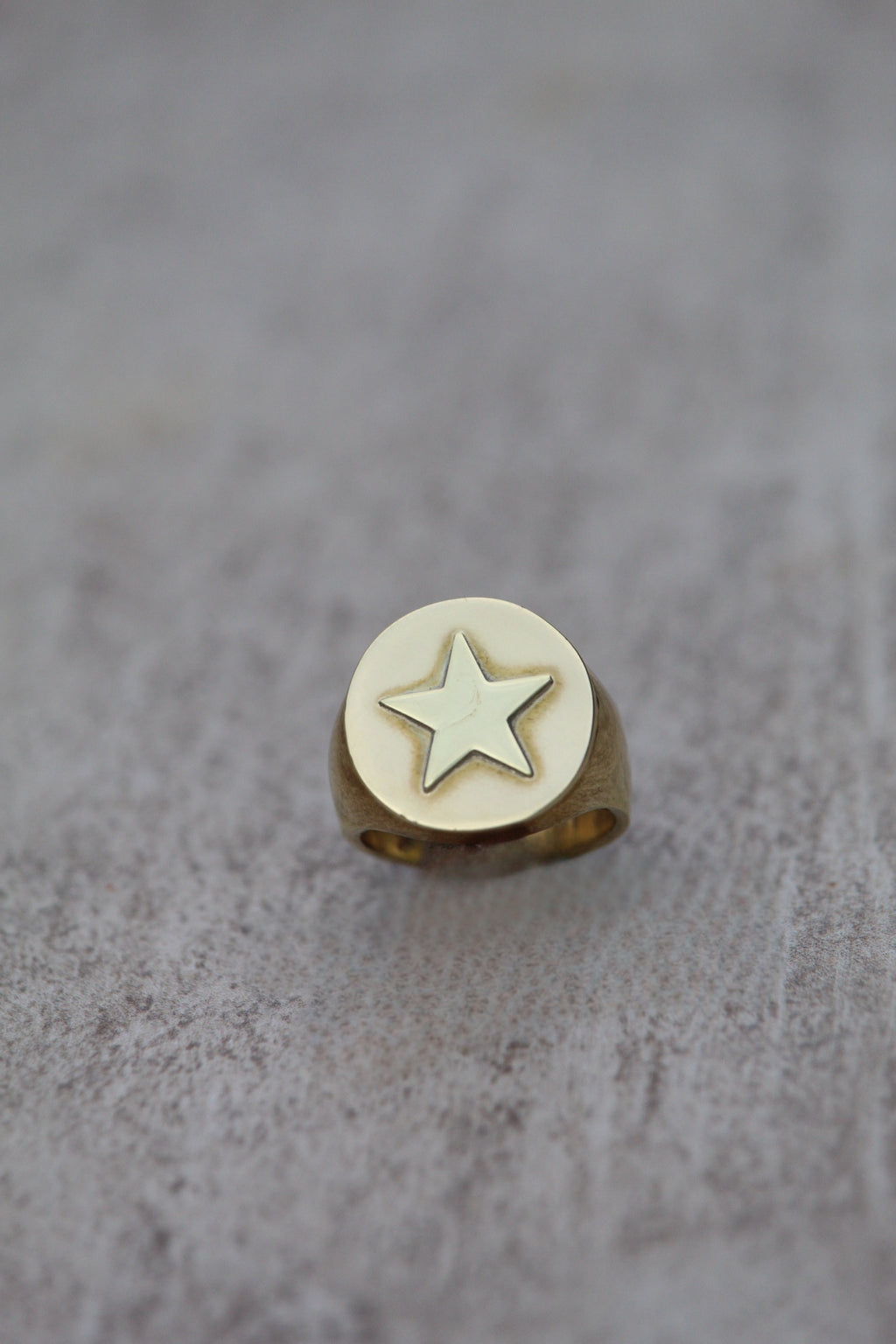 Anillo meñique bronce estrella bronce