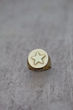 Anillo meñique bronce estrella bronce