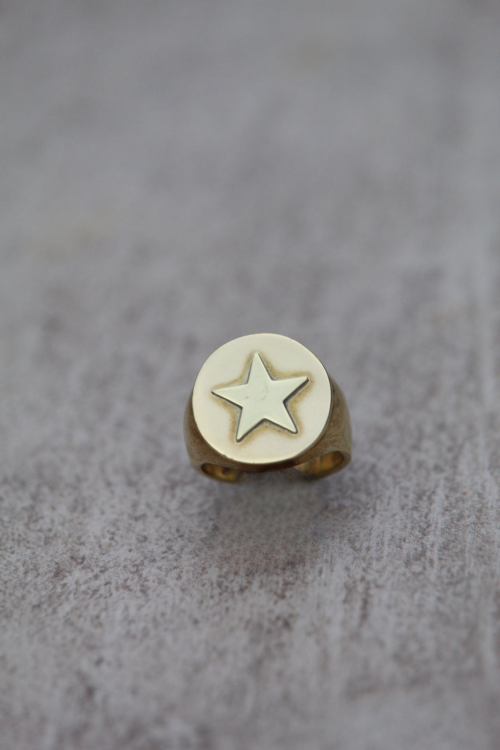 Anillo meñique bronce estrella bronce