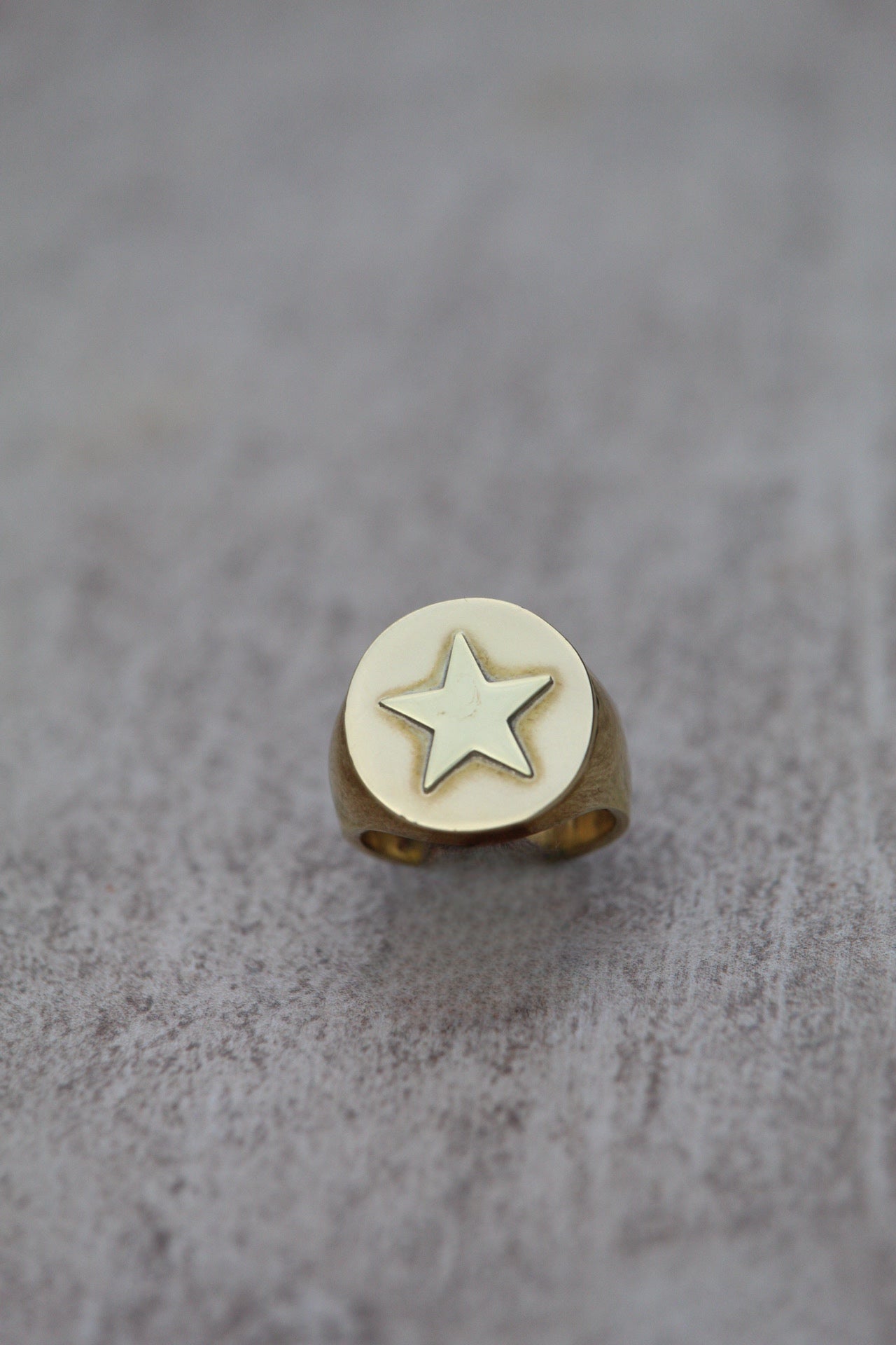 Anillo meñique bronce estrella bronce