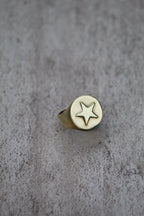 Anillo meñique bronce estrella bronce