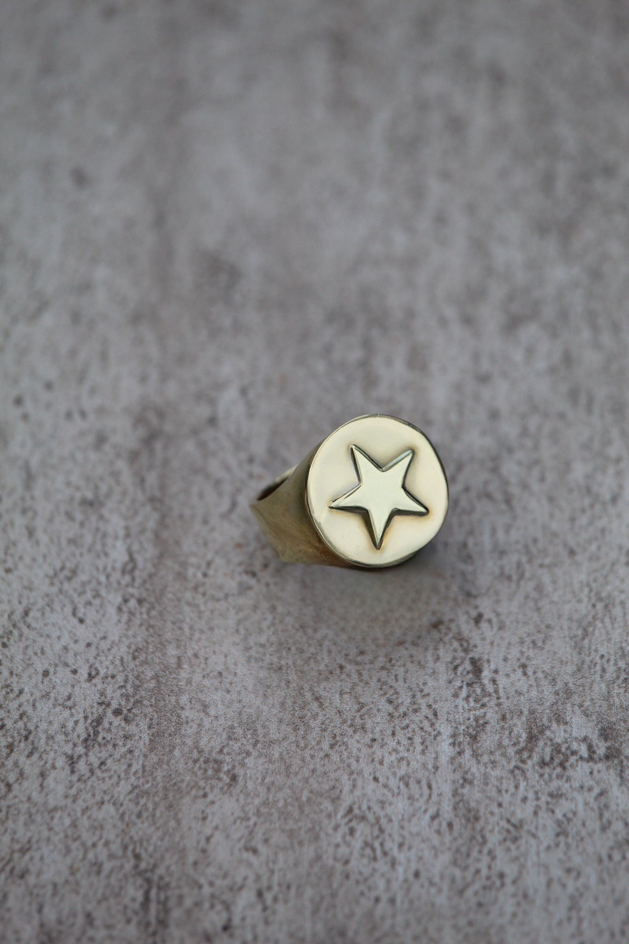 Anillo meñique bronce estrella bronce