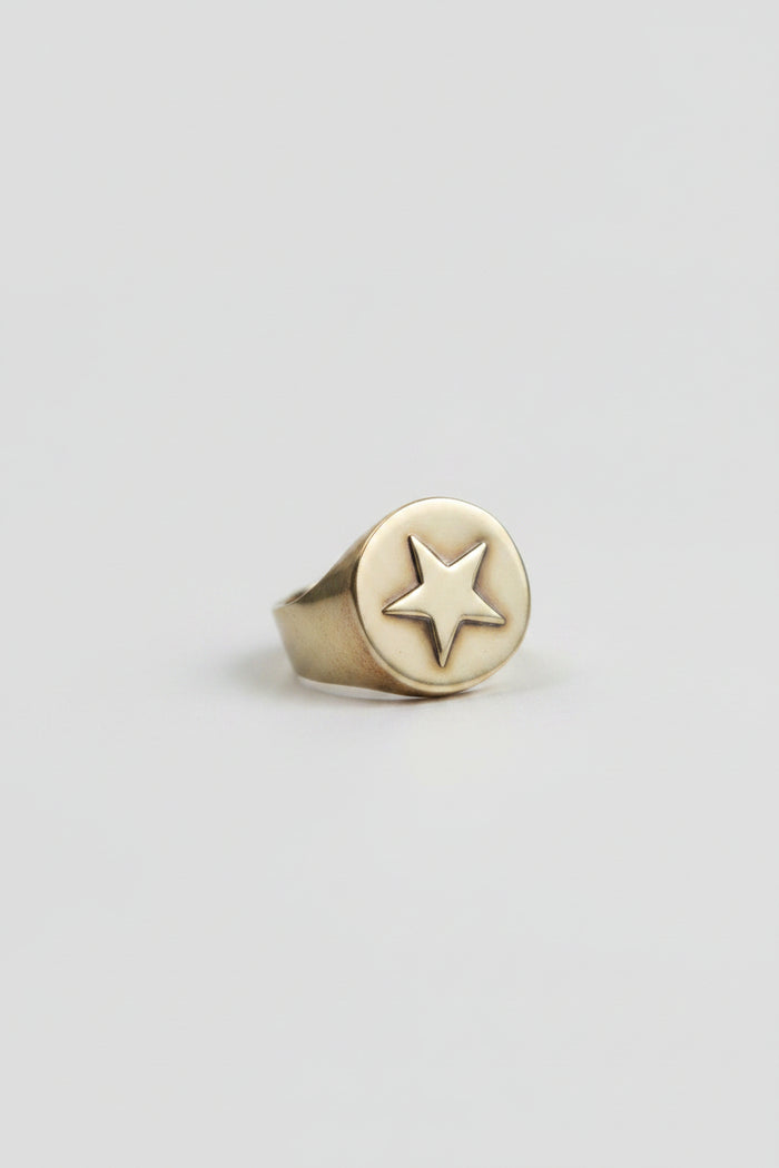 Anillo meñique bronce estrella bronce