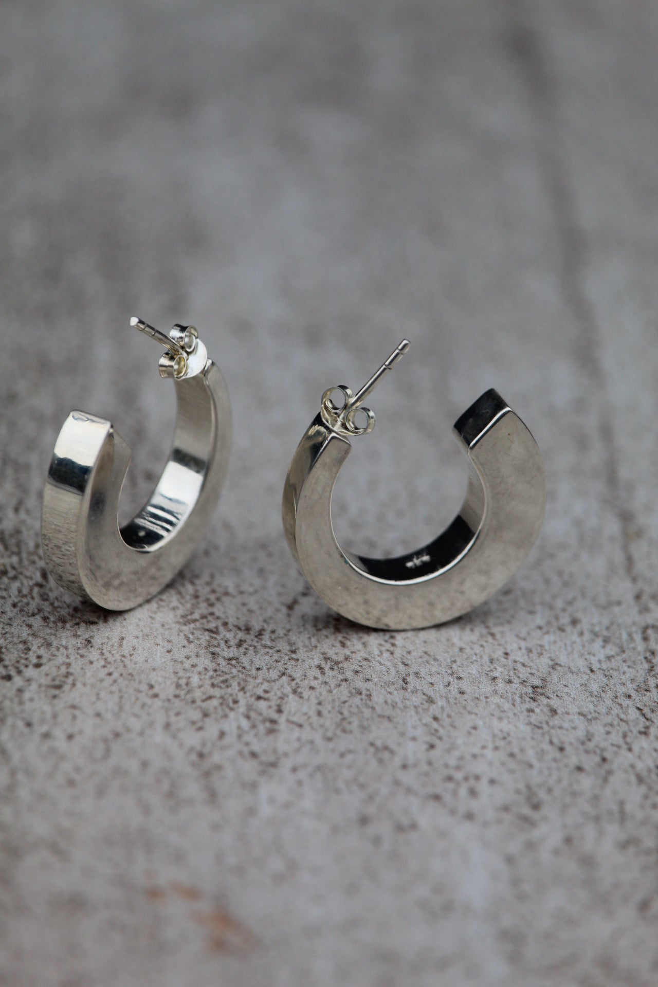 Aros plata media luna