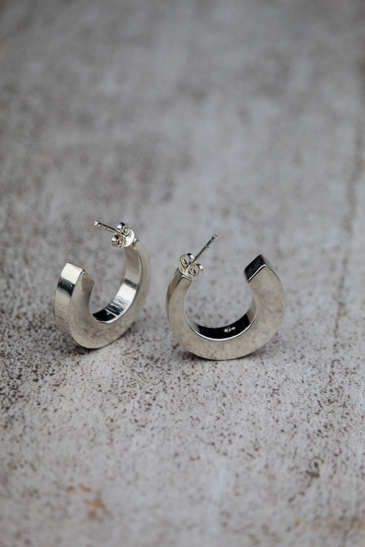 Aros plata media luna