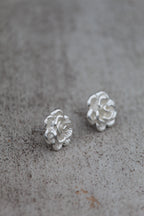 Aros flor plata
