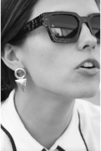 Aros triángulo plata