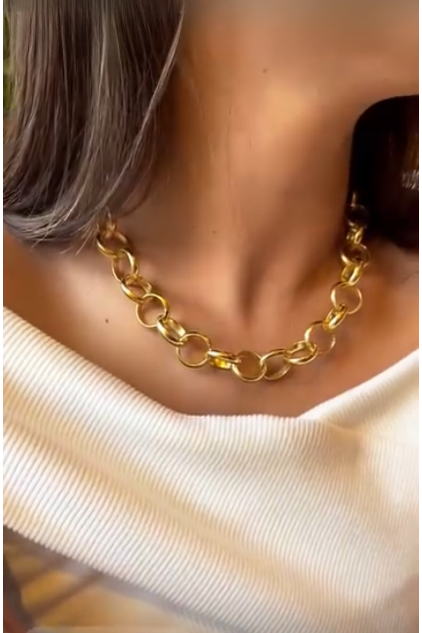Cadena rolo bronce