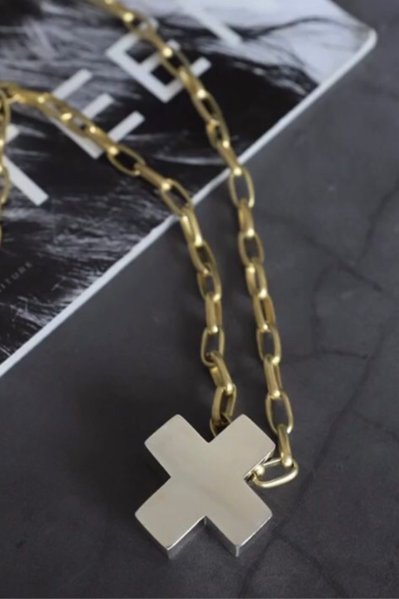 Colgante cruz plata S