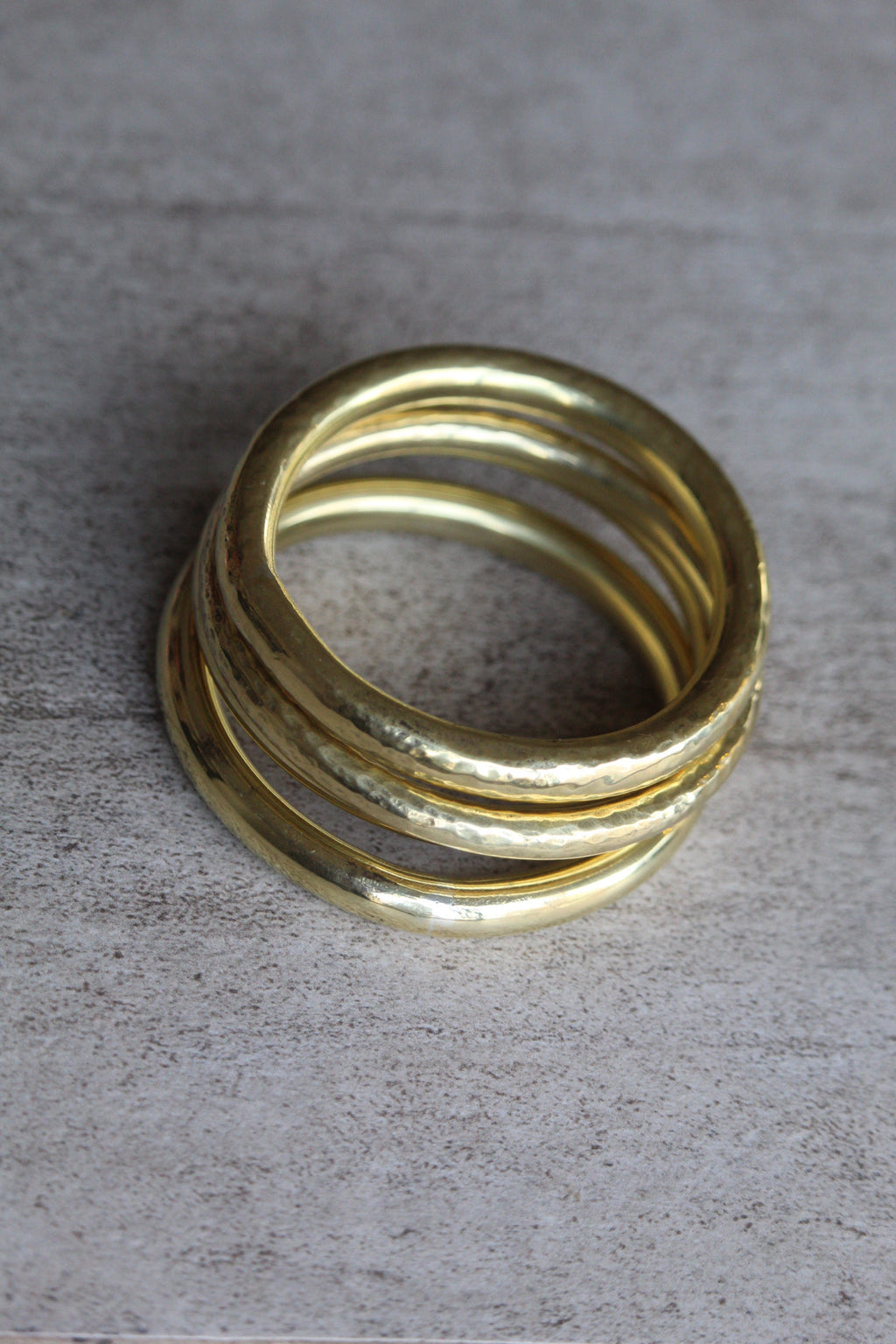 Esclava tubular machacada bronce