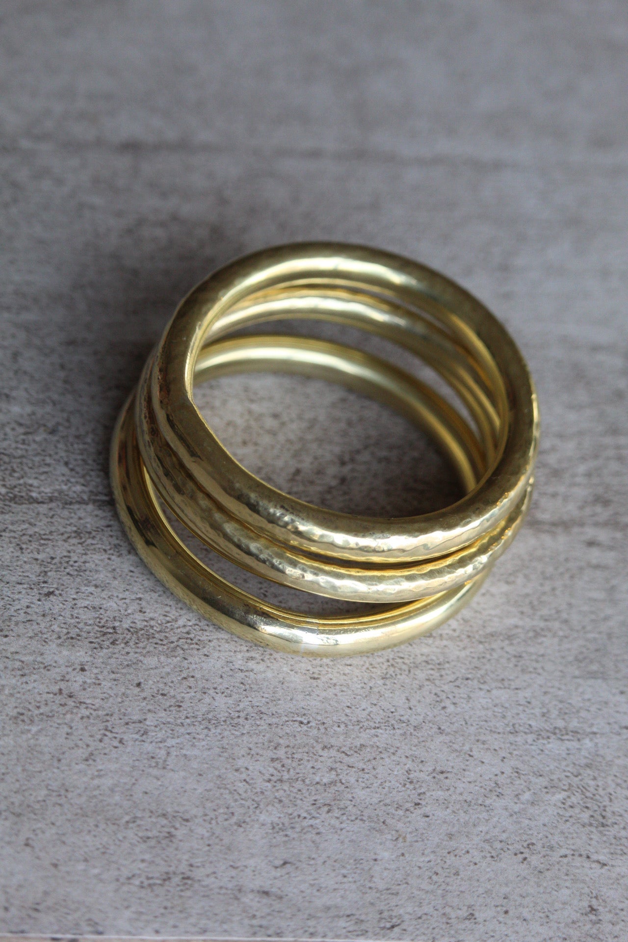 Esclava tubular machacada bronce