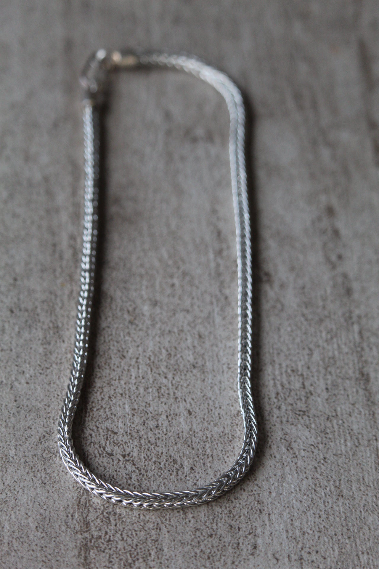 Collar espiga plata 45 cm