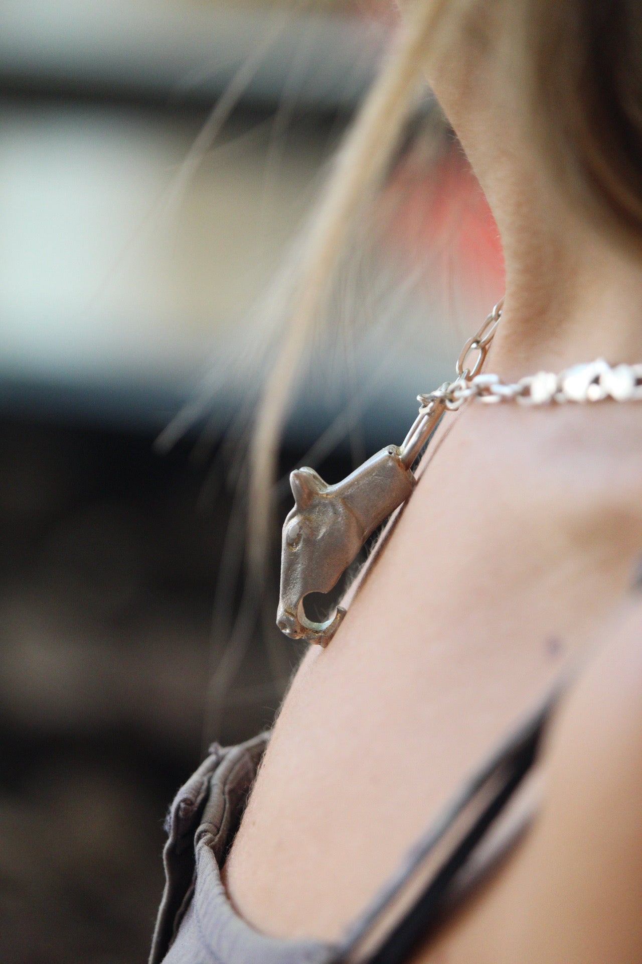 Colgante caballo plata