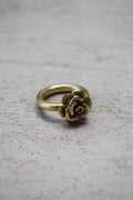 Anillo Argolla Flor Bronce — Co Rivera Chile