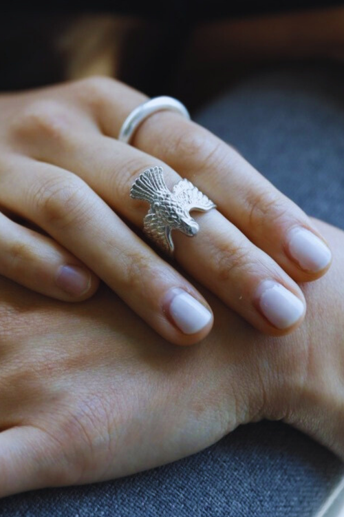 Anillo águila plata ajustable