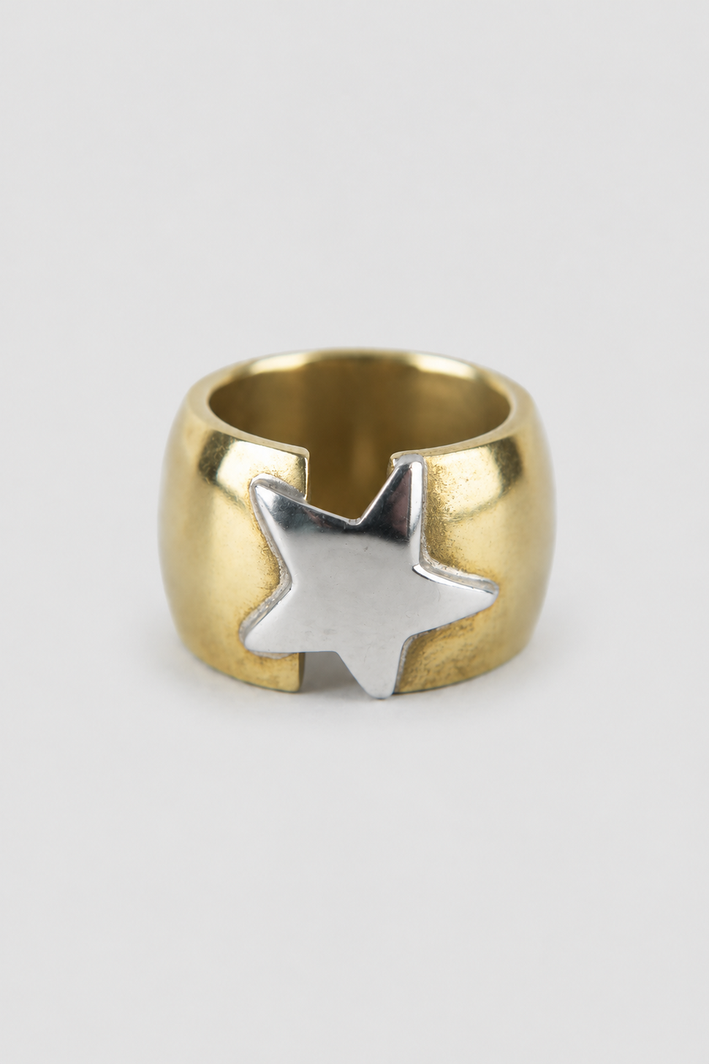Anillo Co Bronce estrella plata