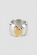 Anillo Co Plata estrella bronce — Co Rivera Chile