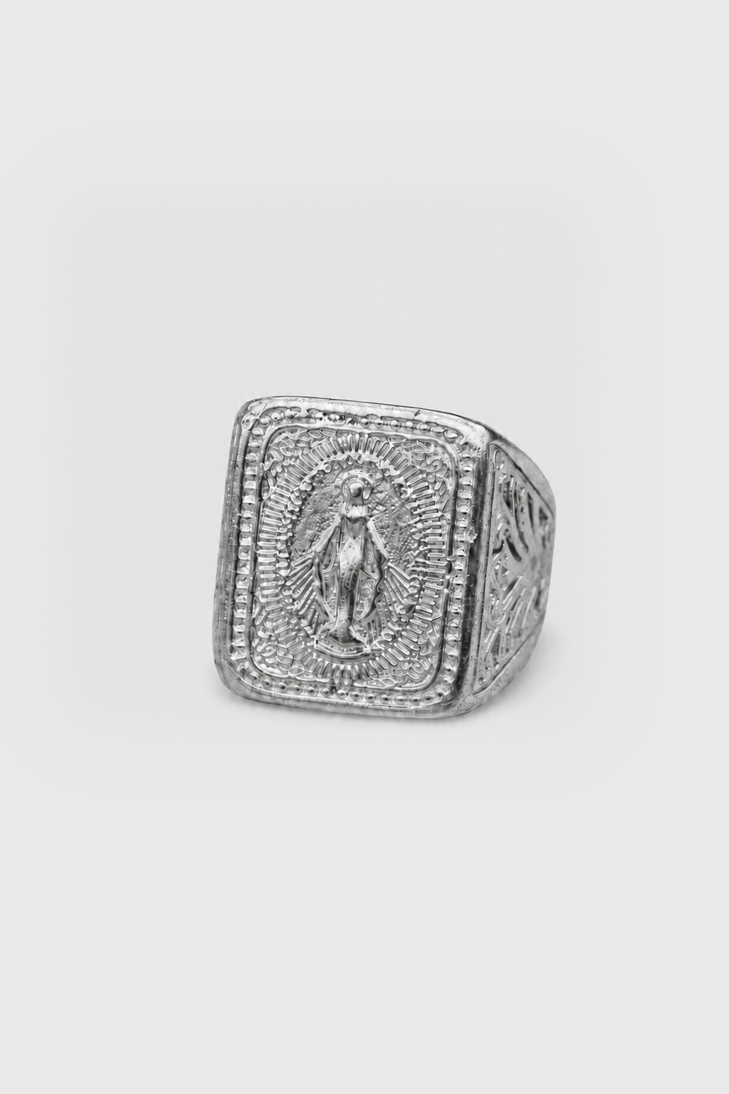 Anillo Virgen de los Rayos Plata — Co Rivera Chile