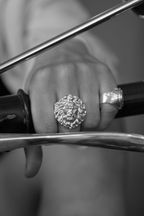 Anillo leon plata