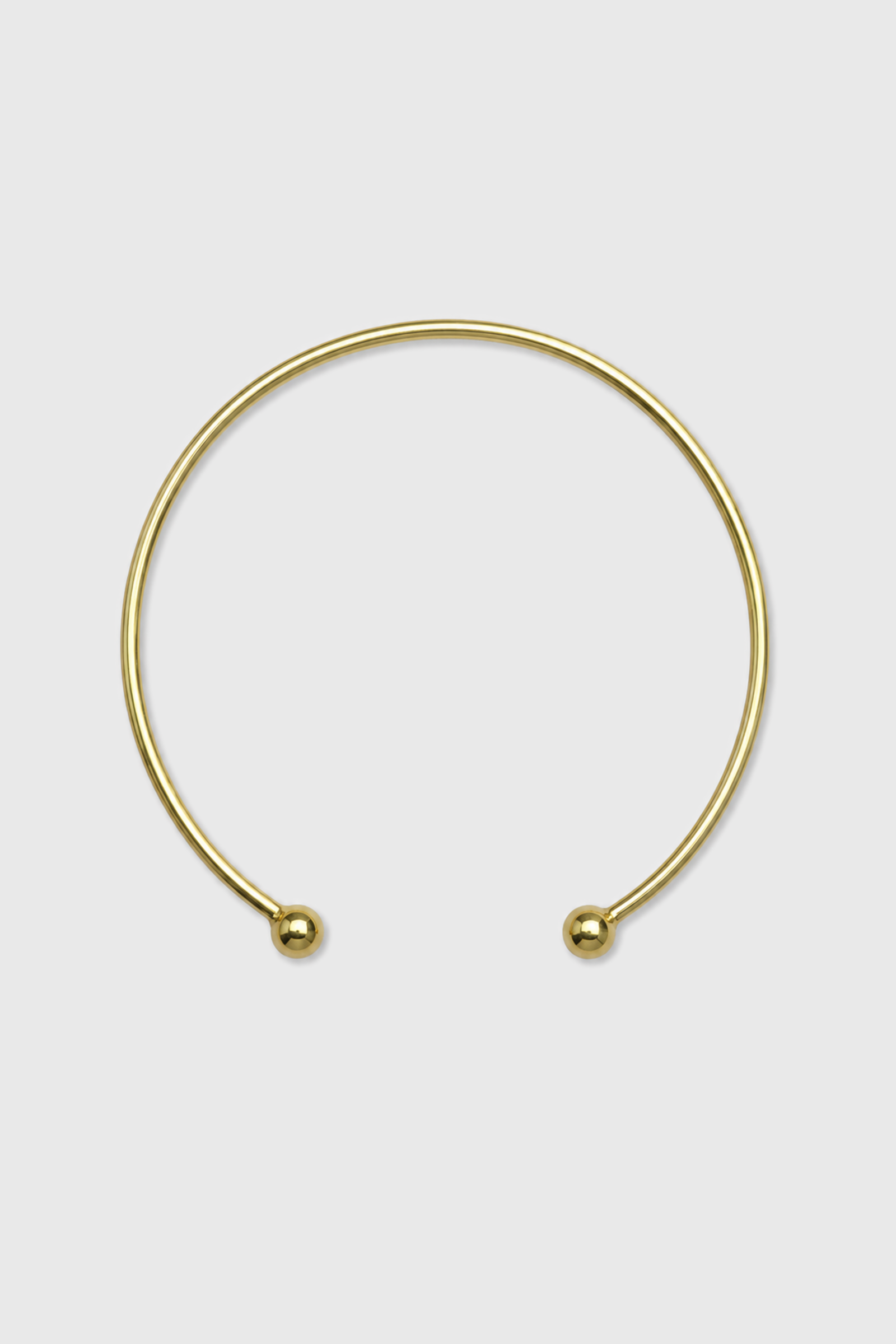 Chocker liso bolas bronce