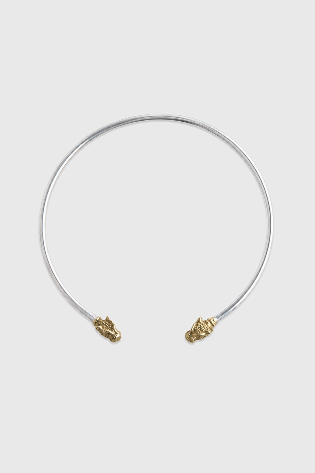 Chocker Plata Cabeza Puma Bronce — Co Rivera Chile